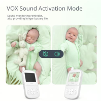 YOTON Dětská chůvička, 2,7" 1000mAh dětská kamera pro sledování obrazu a zvuku, režim VOX, obousměrná komunikace, noční vidění, 