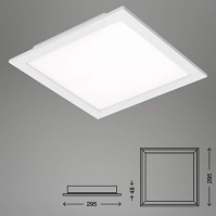 Briloner Leuchten 7194-016 Stropní světelný panel, stmívatelný, ovládání barev, dálkové ovládání, 16W, 1600 lm, LED lampa, obýva