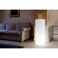 Kloris Sweet Table Cylindrical Column výška 90 cm průměr 35 cm neutrální bílá barva s vícebarevným RGB LED osvětlením