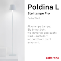 Zafferano Lampes àPorter Poldina L Pro Stojací lampa Bílá