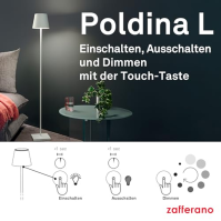 Zafferano Lampes àPorter Poldina L Pro Stojací lampa Bílá