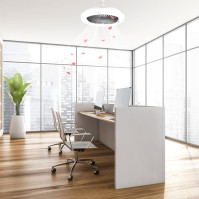 Stropní ventilátor Cozlly s osvětlením, 30W E27 LED stmívatelná časová lampa s dálkovým ovládáním, tichý stropní ventilátor se 3