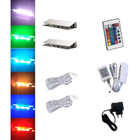 ACCE LED RGB osvětlení skleněných hran osvětlení skleněných polic osvětlení vitríny klip sklo nejvyšší kvality zrcadlo nerezová 