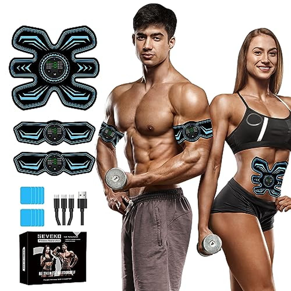 SEVEKO ABS Trainer EMS Muscle Stimulator, ABS Stimulator Men Women, bezpečný účinný rychlý EMS svalový trenažér, celotělový tren