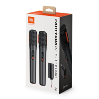 JBL PartyBox Wireless Mic - Sada se dvěma digitálními bezdrátovými mikrofony a vestavěným pop filtrem - Příslušenství pro JBL Pa