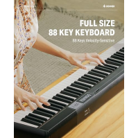 Donner Piano Keyboard 88 kláves, digitální klávesové piano pro začátečníky s rychlostně citlivými klávesami, přenosné elektrické