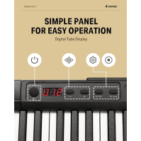 Donner Piano Keyboard 88 kláves, digitální klávesové piano pro začátečníky s rychlostně citlivými klávesami, přenosné elektrické