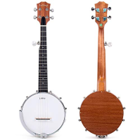 Horse Banjo 5 String 26 palců velikost Mini uzavřený Sapele zpět pro profesionální začátečníky s extra struny popruh Pick-up trs