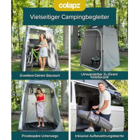 Colapz Camping Shower Tent and Pop-Up - Toaletní stan - Další úložný prostor Soukromí Plážový stan Přístřešek Přenosná venkovní 