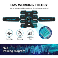 EMS Training Device, Muscle Stimulator, Abdominal Muscle Trainer, Muscle Stimulator, Abdominal Massager, Muscle Building and Fat