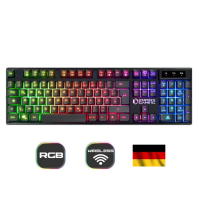 Empire Gaming - bezdrátová herní klávesnice a myš Armor RF800 QWERTZ (DE-Layout) - bezdrátová klávesnice 2.4G RGB - ergonomická 