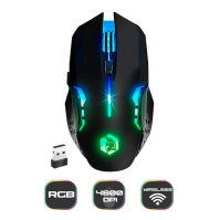 Empire Gaming - bezdrátová herní klávesnice a myš Armor RF800 QWERTZ (DE-Layout) - bezdrátová klávesnice 2.4G RGB - ergonomická 