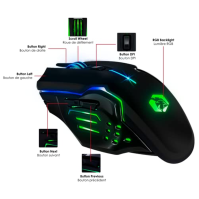 Empire Gaming - bezdrátová herní klávesnice a myš Armor RF800 QWERTZ (DE-Layout) - bezdrátová klávesnice 2.4G RGB - ergonomická 