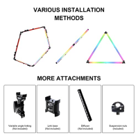 GVM LED světelná lišta pro fotografování a videografii, BD25R světelná lišta pro fotografování, 60cm RGB video osvětlení s DMX/A