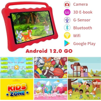 BYYBUO 7palcový tablet pro děti, Android 12 Dětský tablet, 2GB RAM + 32GB paměť, tablet pro batolata s aplikací Kidoz Parental C