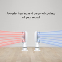 Topení a ventilátor Dyson Hot+Cool™ AM09 Jet Focus, bílá/stříbrná