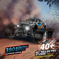 EVARY Auto na dálkové ovládání, 1:16 RC Offroad 40 km/h Monster Truck Buggy Vodotěsné 4WD Truck Car se 2 bateriemi, 2,4 GHz RC C