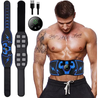 Jenylu Abs Trainer Muscle Stimulator, Abs Toning Belt, EMS Muscle Stimulator s 6 módy a 18 úrovněmi provozu Svalová stimulace US