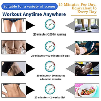 Jenylu Abs Trainer Muscle Stimulator, Abs Toning Belt, EMS Muscle Stimulator s 6 módy a 18 úrovněmi provozu Svalová stimulace US