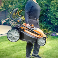 LawnMaster MEB1840M Elektrická sekačka na trávu 1800W 40cm, 6polohové nastavení výšky sečení 20-70 mm, sběrný koš 42L