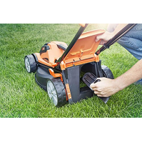 LawnMaster CLMF2434G Akumulátorová sekačka na trávu 24V Max 2x4,0Ah baterie, 34cm, 300m² Mulčování 32L, 20-70mm 6stupňové nastav