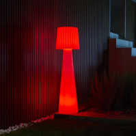 LUMISKY / LUMIJARDIN Lady bezdrátové designové stínidlo LED stojací lampy, více barev, vlna, výška 110 cm s dálkovým ovládáním