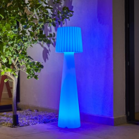 LUMISKY / LUMIJARDIN Lady bezdrátové designové stínidlo LED stojací lampy, více barev, vlna, výška 110 cm s dálkovým ovládáním