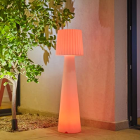 LUMISKY / LUMIJARDIN Lady bezdrátové designové stínidlo LED stojací lampy, více barev, vlna, výška 110 cm s dálkovým ovládáním