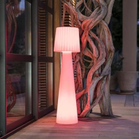 LUMISKY / LUMIJARDIN Lady bezdrátové designové stínidlo LED stojací lampy, více barev, vlna, výška 110 cm s dálkovým ovládáním