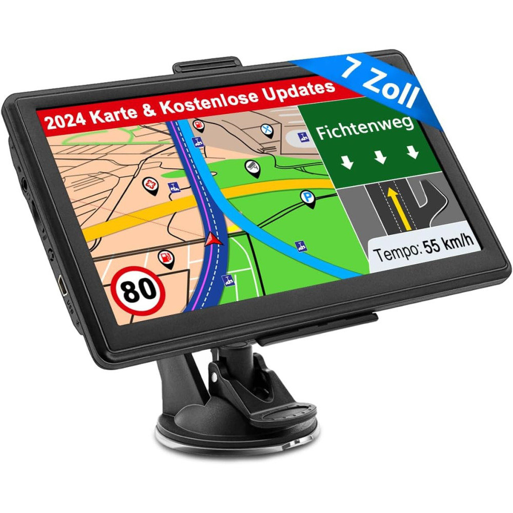 SAT NAV GPS navigační systém, satelitní navigace Jimwey 7" 16GB 2019 Map pro osobní automobily, nákladní automobily, mapy UK/EU,