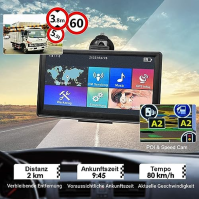 Jimwey GPS navigace do auta 2023 navigace pro nákladní automobily 7" navigace do auta s mapami Evropy UK 52, doživotní bezplatná