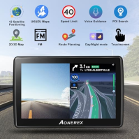 Aonerex Sat Nav, 7palcová dotyková obrazovka GPS navigace pro osobní automobily nákladní automobily nákladní automobily nákladní