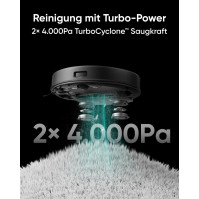 eufy X8 Pro Saugroboter: Robotický vysavač s odsávací stanicí a možností vytírání, Twin-Turbine™ s 2x 4.000Pa sací silou