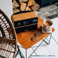 Stereo rádio Roberts Stream 94 L, přenosné, Dab+/FM/Bluetooth/WiFi, černá a třešeň