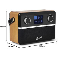 Stereo rádio Roberts Stream 94 L, přenosné, Dab+/FM/Bluetooth/WiFi, černá a třešeň