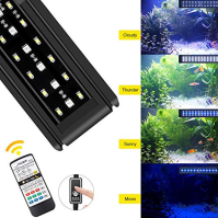 IREENUO LED světlo pro akvárium, akvarijní světlo s plným spektrem, akvarijní osvětlení pro rostliny s dálkovým ovládáním pro ak