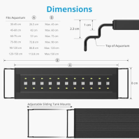 NICREW C10 24/7 LED akvarijní světlo 58-75 cm, akvarijní světlo s plným spektrem a časovačem, akvarijní lampa s nastavitelným ja