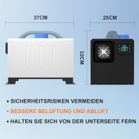 LIKACI Diesel Heater All-in-One 5KW-8KW 12V/24V Přenosný naftový vzduchový pomocný ohřívač do auta s vylepšeným LCD displejem a 