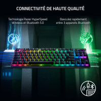 Razer DeathStalker V2 Pro Tenkeyless - Profilová bezdrátová optická herní klávesnice (červené lineární spínače), francouzská