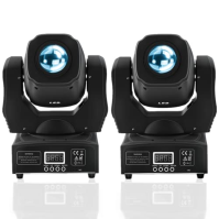 HOLDLAMP Moving Head Beam LED Moving Head DMX512 RGBW 60W Stage Light Spot Lamp 10 Patterns Light Effect for DJ, Bar, Halloween,