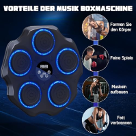 Lvelfe Music Boxing Machine, LED elektronický hudební boxovací stroj s boxerskými rukavicemi, 9 rychlostních režimů a režim počí