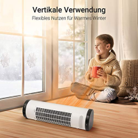 Energeticky úsporný ventilátorový ohřívač Midea s dálkovým ovládáním, 2000 W keramický ventilátorový ohřívač s termostatem, 2 na