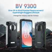 Blackview BV9300 Odolný chytrý telefon (40M laserový dálkoměr), baterie 15080mAh, 21GB+256GB, 6,7'' 120Hz 2,3K displej, 50MP+32M