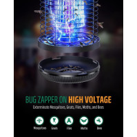 Buzbug LED Fly Zapper venkovní, 10letá životnost, lampa udržitelná, méně energie, odolná, okamžitá elektrická past