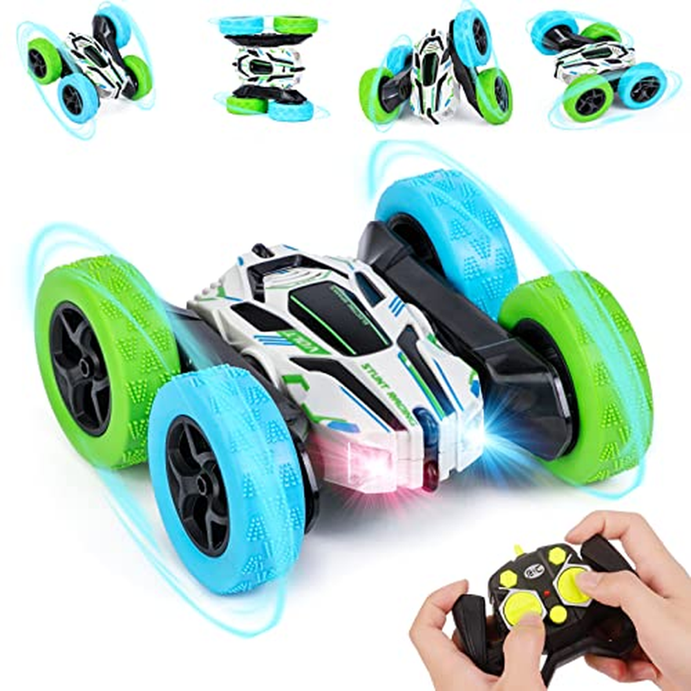 Dálkově ovládané auto pro děti RC Stunt Car 4WD 2,4 Ghz Dálkové ovládání 360° Flip RC Car Offroad se dvěma dobíjecími bateriemi 