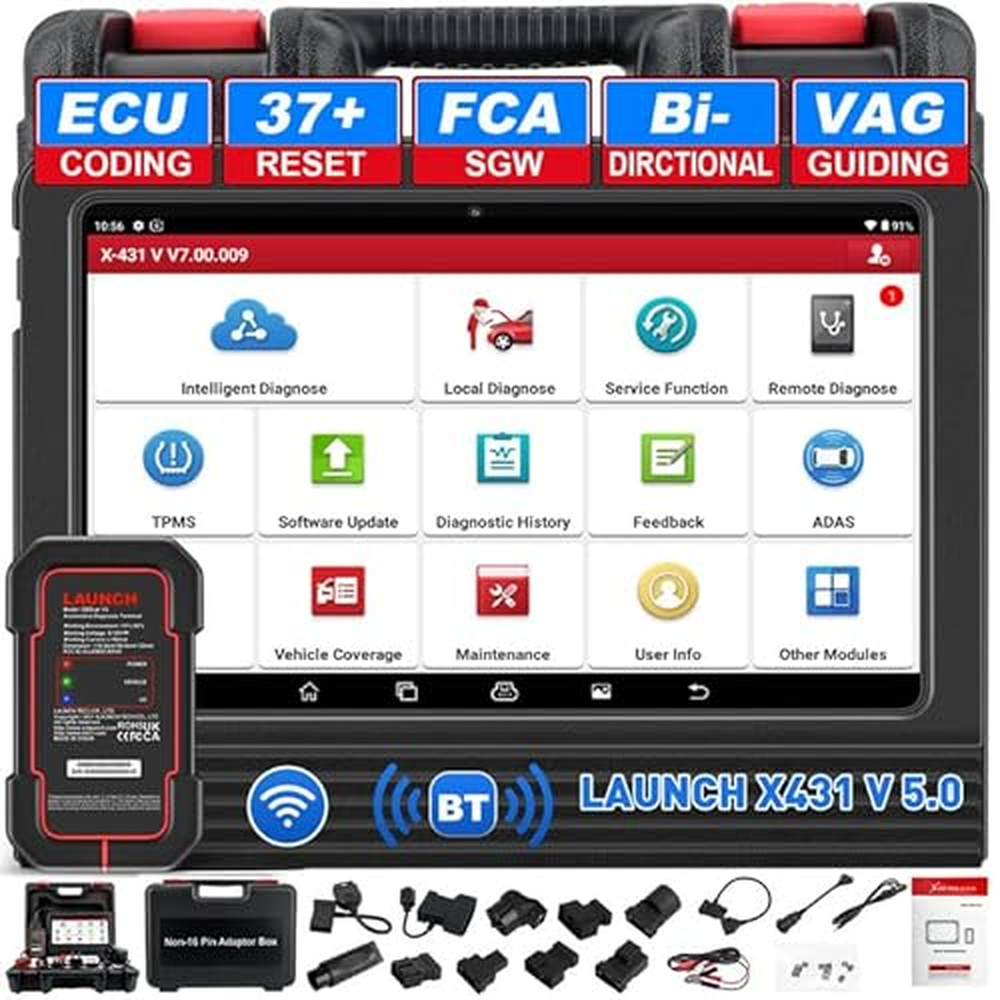 LAUNCH X431 V PRO 5.0 obd2 OBD2 diagnostický nástroj OE level Všechny systémy,kódování ECU s funkcí 37+ reset, ABS bleeding brak