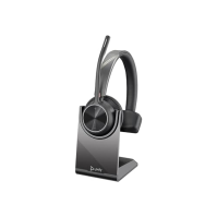 Poly - Bezdrátová náhlavní souprava Voyager 4310 UC + nabíjecí stojánek (Plantronics) - náhlavní souprava s mikrofonem a jedním 