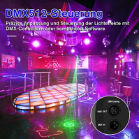 Disco Light Party Light, 3D RGB animace DMX Effect Spotlight LED Light DJ Projector Music Controlled DJ Disco Lights, For KTV Fa