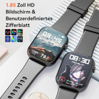 Smartwatch dámské pánské, 1,85" dotykový displej chytré hodinky s Bluetooth hovory, hodinky dámské pánské s 140+ sportovními rež