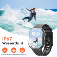 Smartwatch dámské pánské, 1,85" dotykový displej chytré hodinky s Bluetooth hovory, hodinky dámské pánské s 140+ sportovními rež